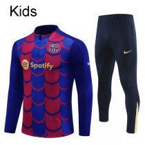 Kids 24-25 Barcelona Training Suit Camouflage Red Blue