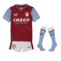 22-23 Aston Villa Home Jersey Kids Full Kit