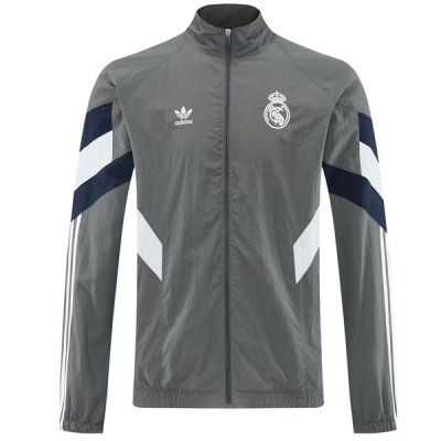 25-26 Real Madrid Windbreaker Jacket Gray