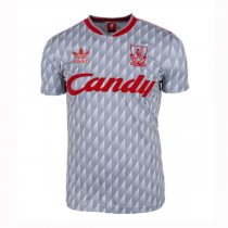 1989-1991 Liverpool Away Gray Candy Retro Jersey