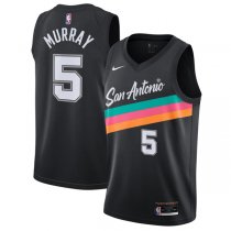 Men’s San Antonio Spurs Dejounte Murray #5 Black Swingman Jersey