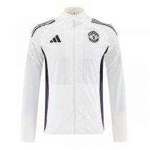 25-26 Manchester United Windbreaker Jacket White 25-26 Manchester United Windbreaker Jacket White