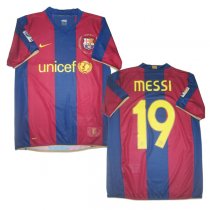 2007-2008 FC Barcelona Home Retro Jersey MESSI #19 Shirt